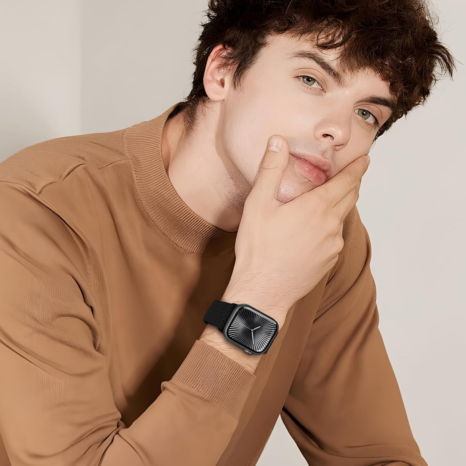 4 Pack Braided Stretchy Band with Magnetic Clasp Compatible with Apple Watch Bands 38Mm 40Mm 41Mm 42Mm 44Mm 45Mm 46Mm 49Mm Women Men,Elastic Nylon Sport Solo Loop for Iwatch Series 10 9 8 7 6 5 4 3 Ultra SE image number 5