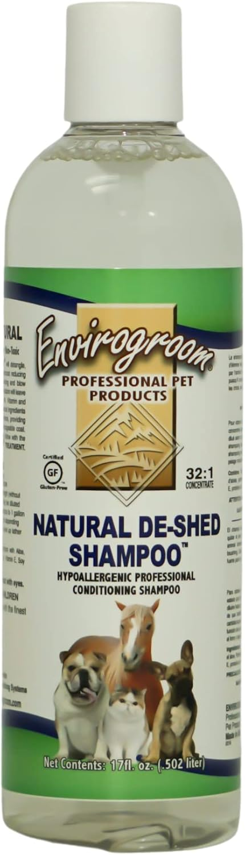 Envirogroom Natural De-Shed Conditioning Shampoo, 17 Oz