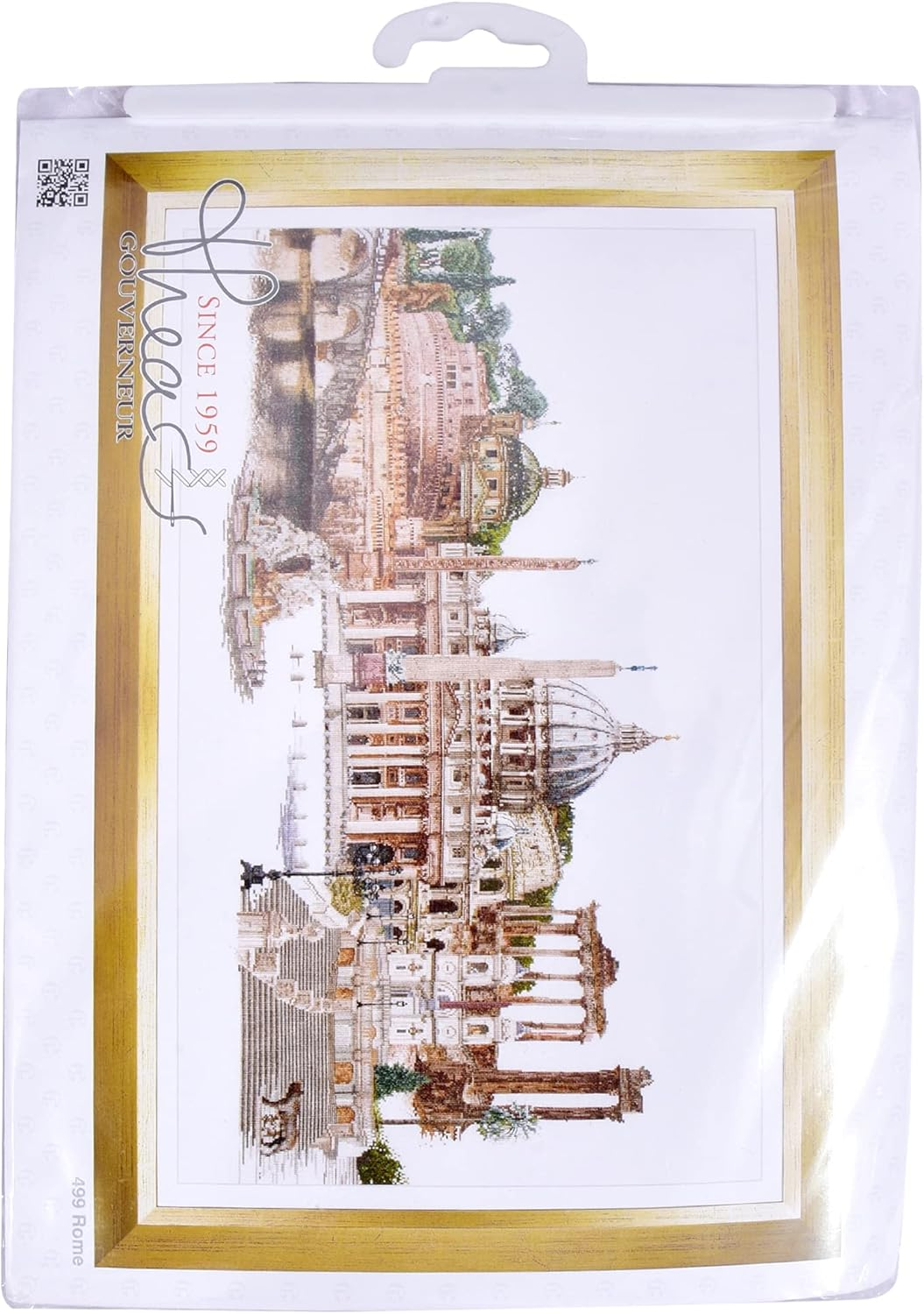 Thea Gouverneur Rome on Linen Cross Stitch Kit-31-Inch X 19.75-Inch 36 Count - Multi image number 3