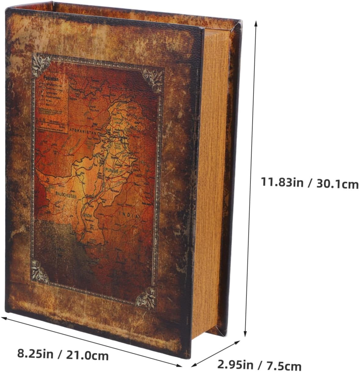 Vintage Book Shaped Decorative Storage Box Faux Book Statue for Keys Jewelry and Keepsakes Compact and Easy to Clean Design for Bookshelf Office and Home Decor