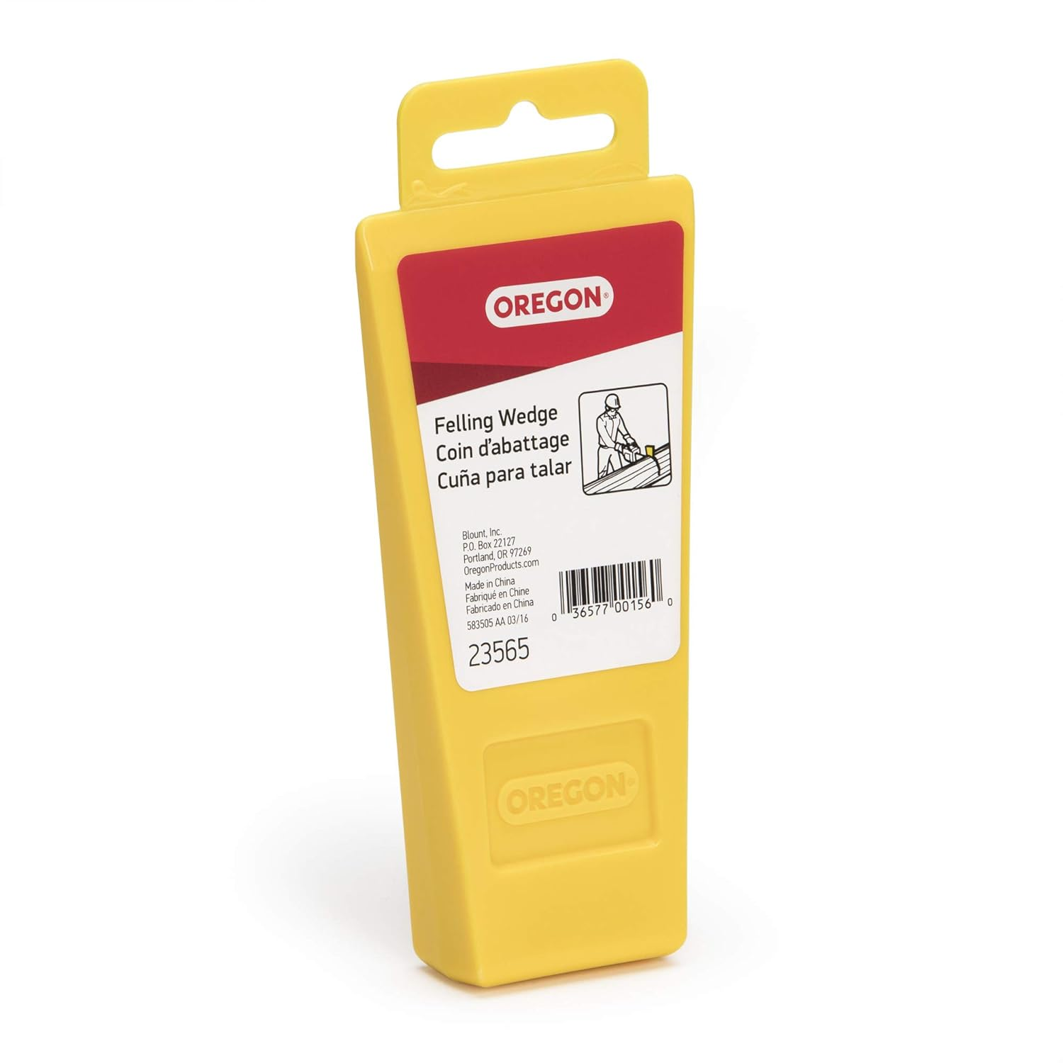 Oregon Felling Wedge 5.5 Inch, Lightweight and Durable Tree Wedge for Safe Felling with Stabilizing Serrations Yellow image number 2