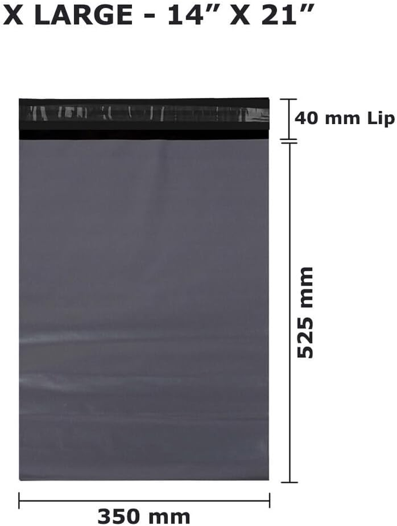 ABZ 25 Grey Mailing Poly Postal Bags Extra Small to Large Postage Packaging Mailers Posting Shipping Post Parcels Package Bags Delivery Bag Shipping Bags (14 X 21) image number 4
