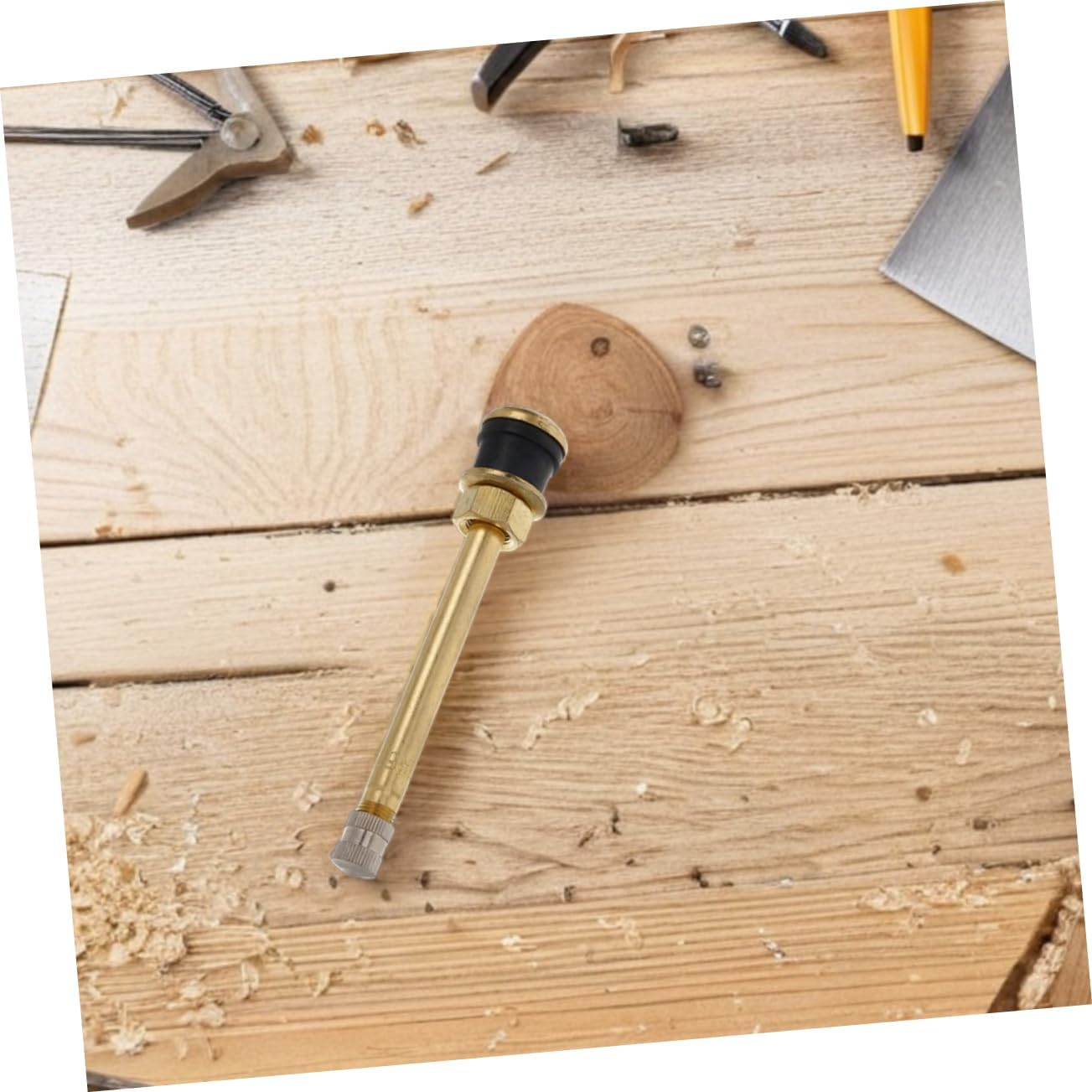 VALICLUD 2Pcs Heavy Duty Copper Tire Valve Stems Tubeless Airtight Pressfit Replacement for Trucks Buses Cars Fit Commercial Vehicle Wheel Rim image number 6