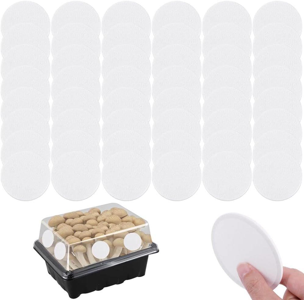 48PCS 2.5" Monotube Adhesive Filter Disks,0.08In Thick round Filter Pads, Synthetic Air Exchange Filters for Mushroom Growing, Synthetic Filter Paper Stickers for Mushroom Growing Supplies image number 2