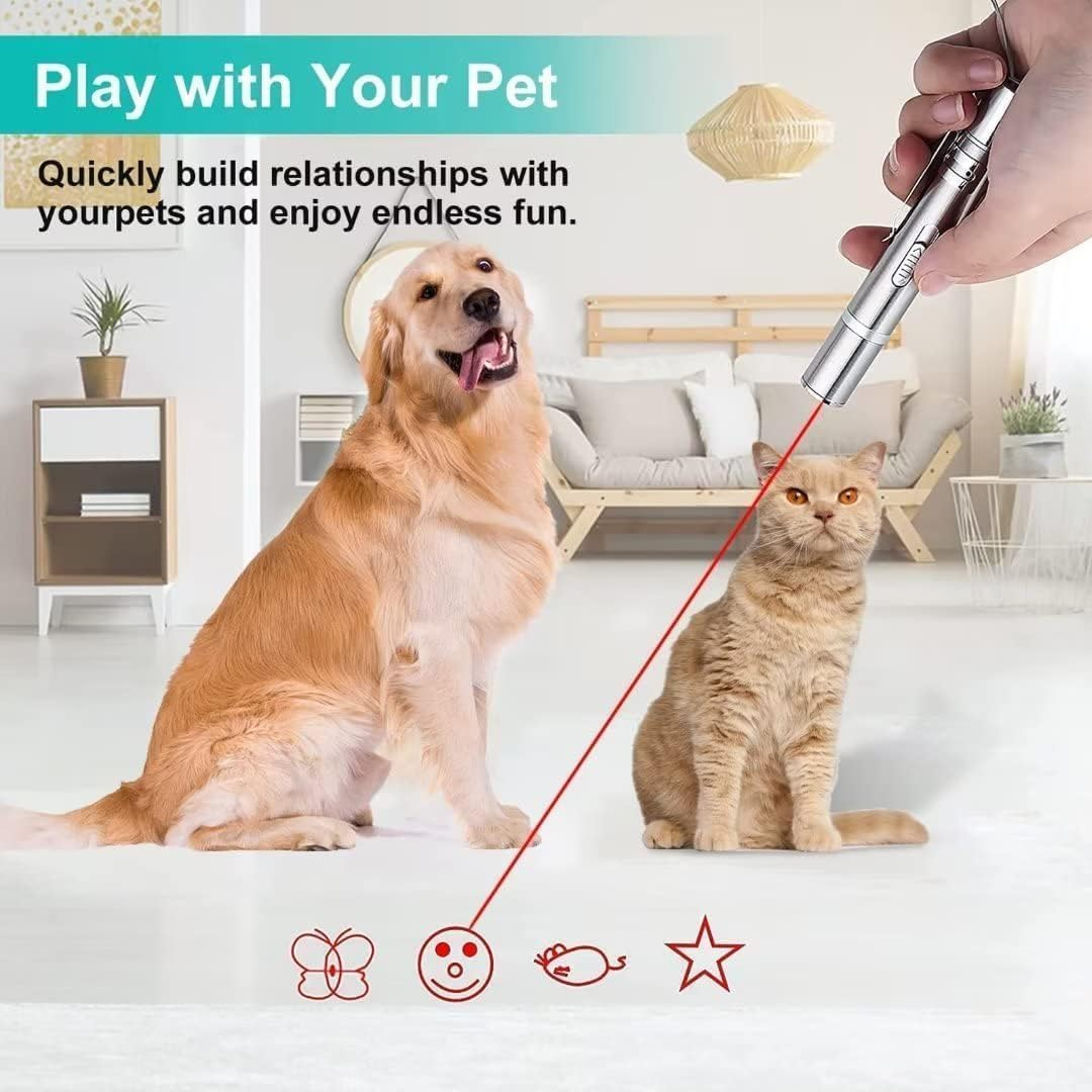 Mumoo Bear Cat Pointer Toy,Dog Laser Pointer,7 Adjustable Patterns Laser,Long Range 3 Modes Training Chaser Interactive Toy,Usb Recharge image number 4