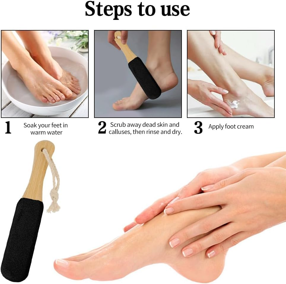 Foot Scrubber for Dead Skin Foot Pumice Stone for Feet Foot Scrubber Callus Remover for Feet Foot File Pedicure Tools Feet Scraper Heel Scraper for Feet Foot Scrub Foot Files Callus Remover Pumice Stone 2Pcs image number 1
