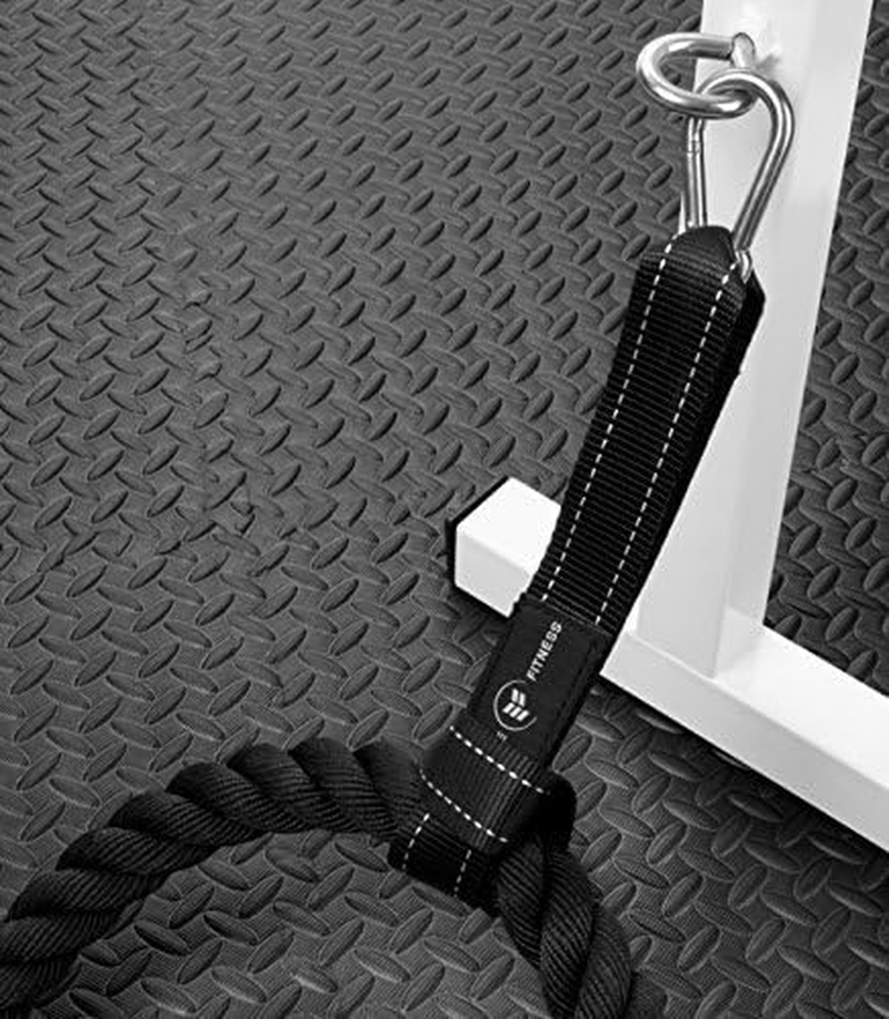 Battle Rope Anchor Strap Kit | Heavy Duty Reinforced Nylon | Easy and Fast Setup | Stops Rope Damage | Stainless Steel Carabiner | Includes Exercise Guide | image number 3