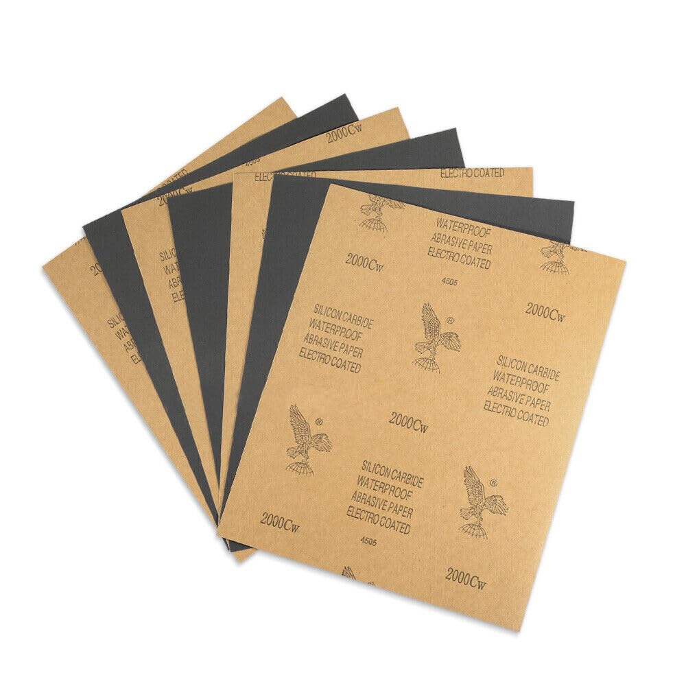 New 280/1000/1500/2000 Grit Wet/Dry Paper Sandpaper Sanding Paper Grade Mixed