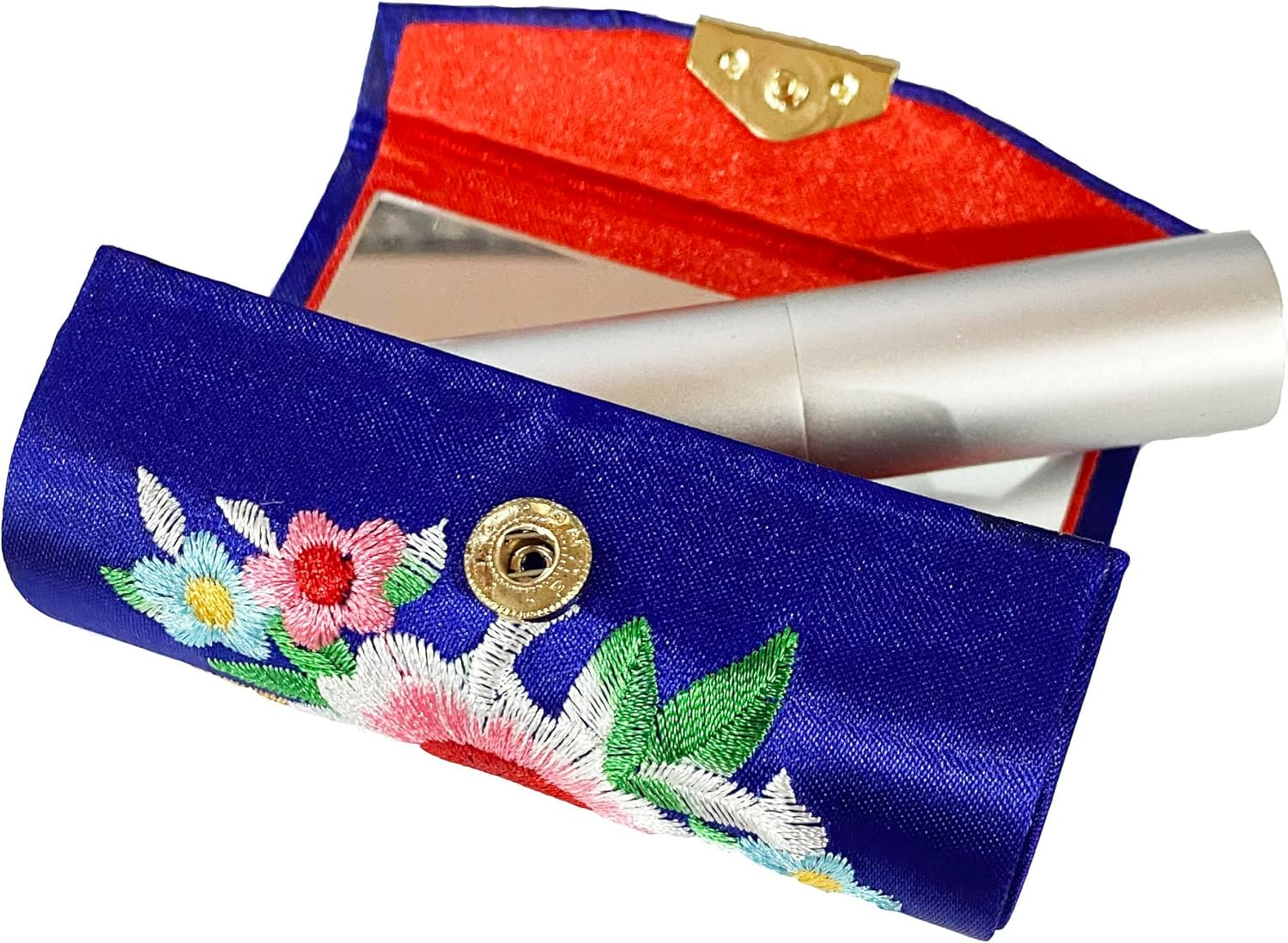 MIAO JIN 12PCS Lipstick Case with Mirror Lipstick Case Storage Case Jewelry Case Cosmetic Case &hellip;, Embroider, Embroidery image number 6