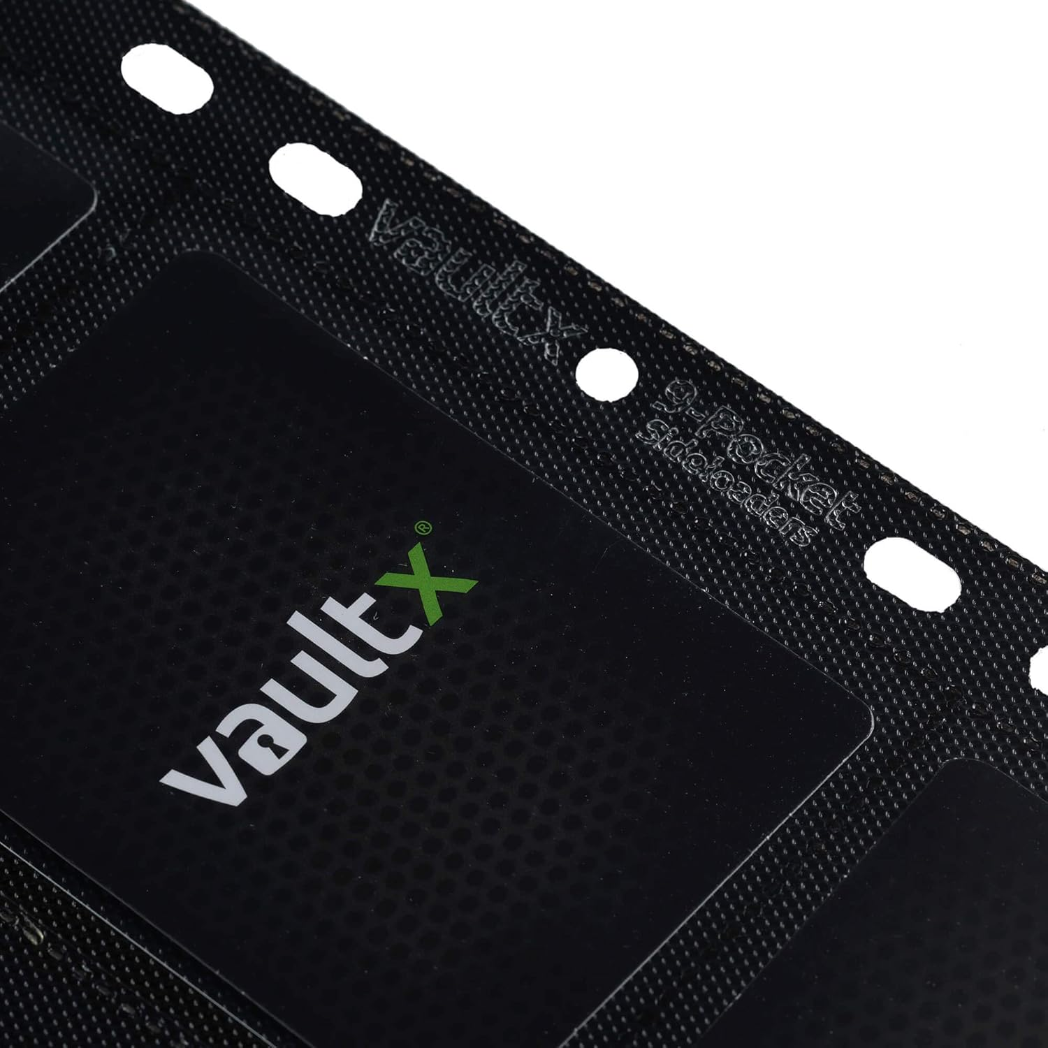 Vault X 9 Pocket Sideloading Pages for 3 Ring Binder, Double-Sided A4 Sideloaders, Storage for Collectible Card Games, Sports, TCG (Black, 50 Pack) image number 5
