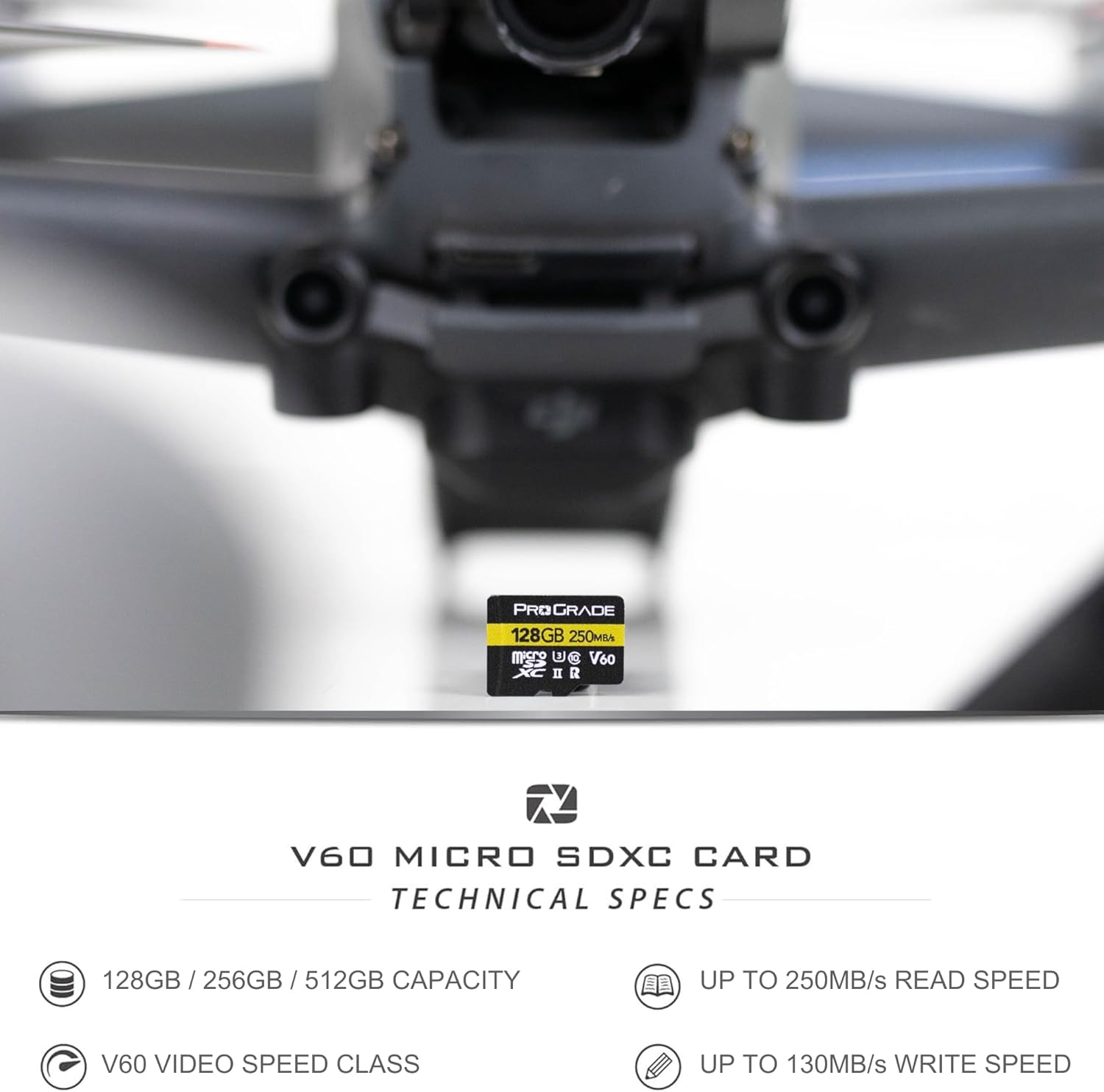 Microsd Card V60 (128GB) - Tested like a Full-Size SD Card for Use in Dslrs, Mirrorless and Aerial or Action Cameras | up to 250Mb/Read Speed and 130Mb/S Write Speed by Prograde Digital image number 4