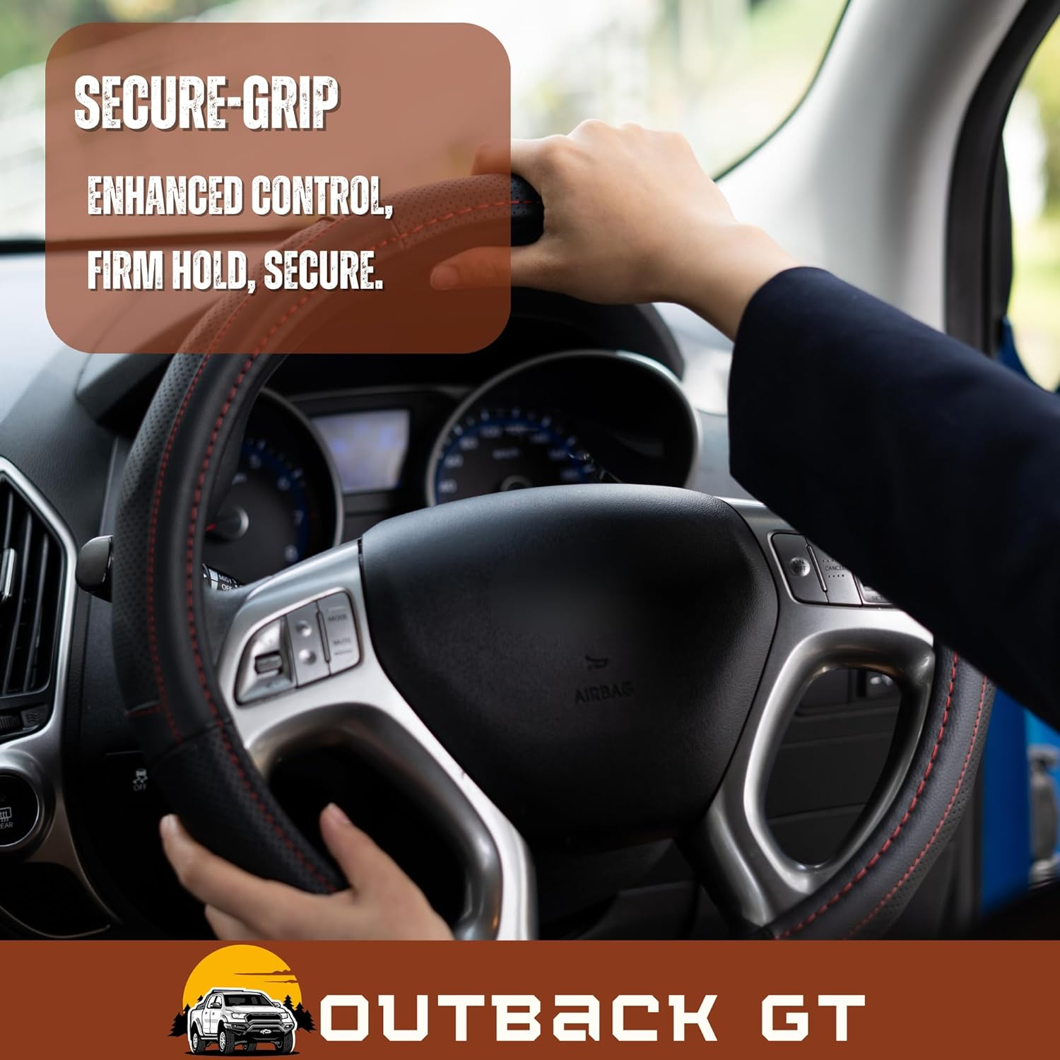 Steering Wheel Cover for Hyundai I30 2012-2016 (GD) 38CM | Circle image number 4