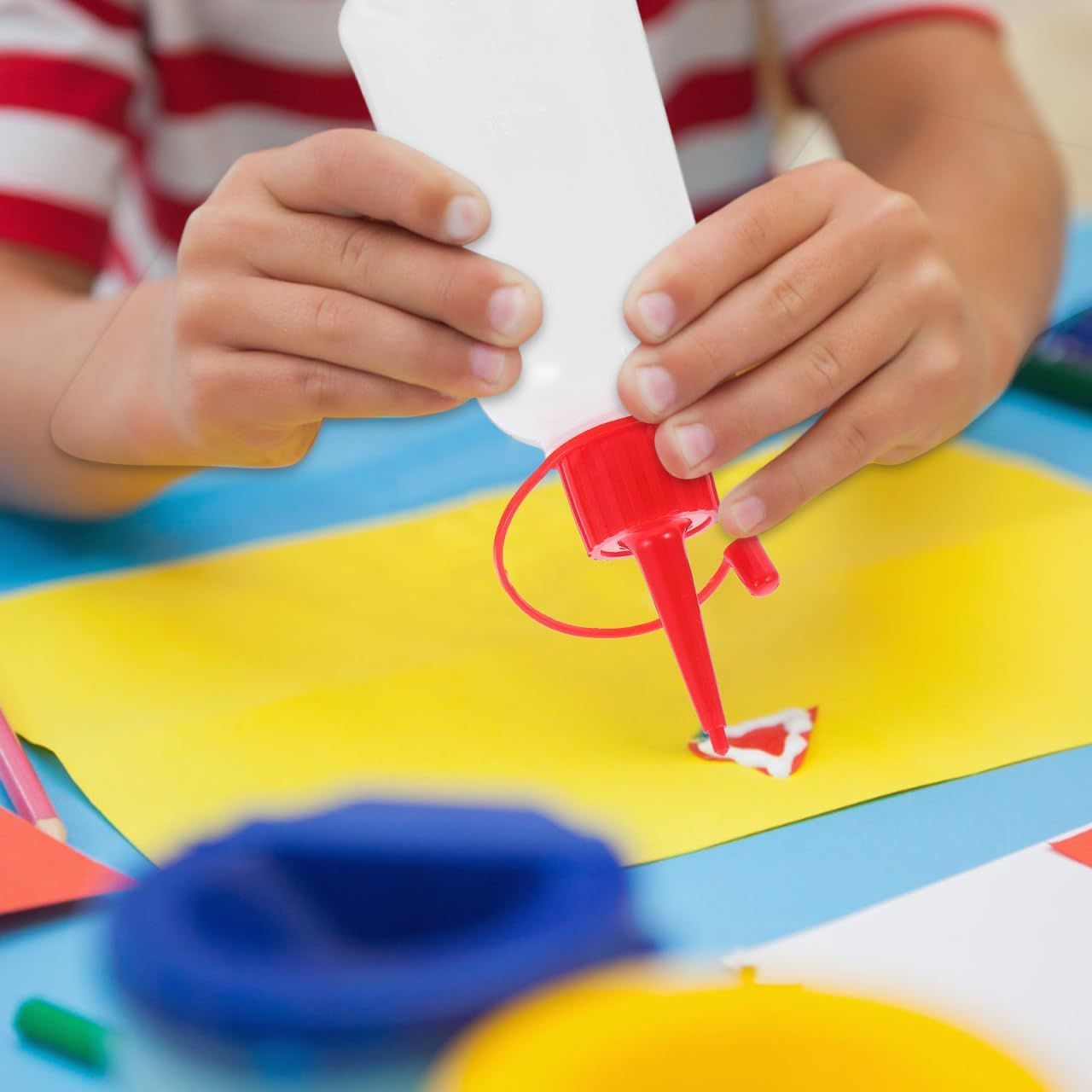 OSALADI Pack of 10 Transparent Glue Bottles Applicator Bottle with Narrow Tip Bottles for Applying Adhesive Paint Spray Bottles Needle Tip Glue Bottle LDPE Red image number 5