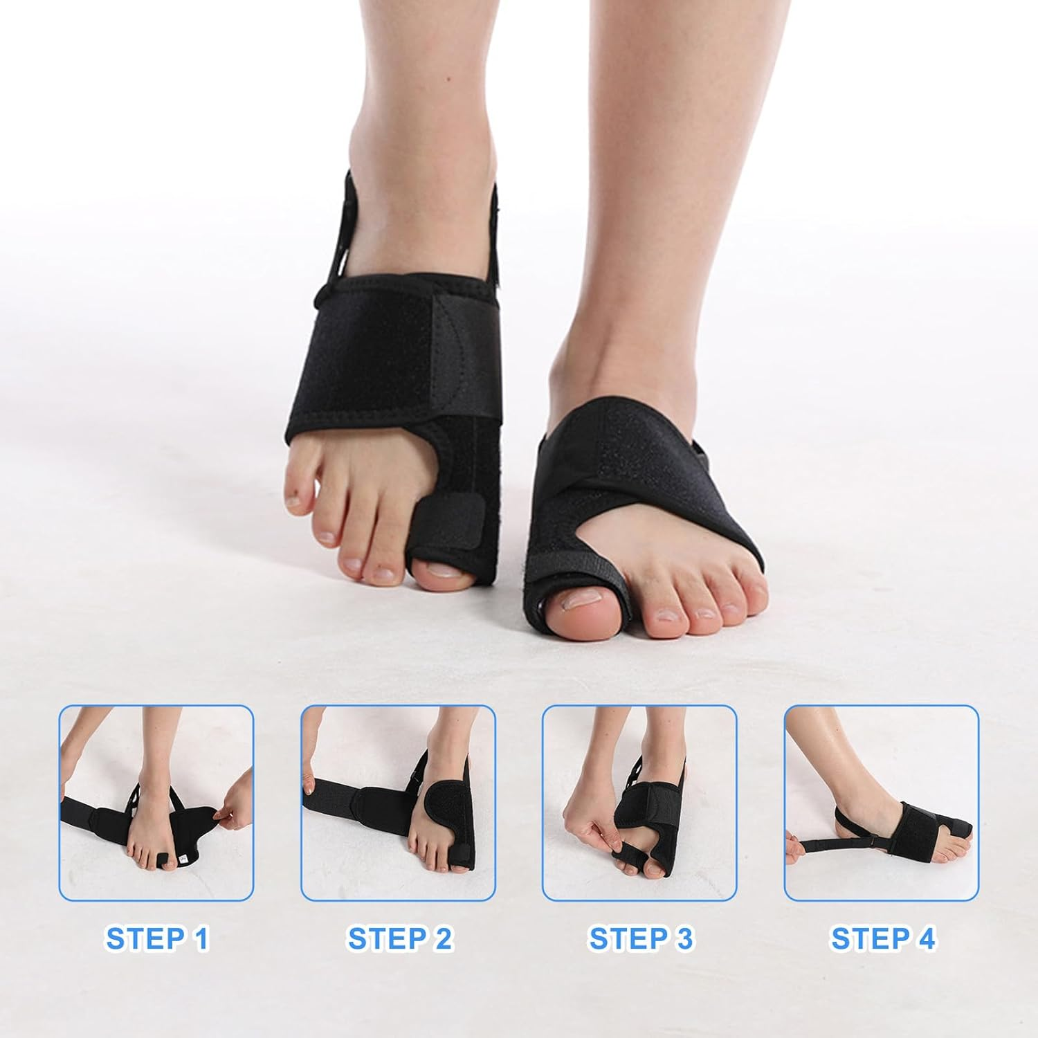 Bunion Corrector for Women & Men, Orthopedic Bunion Splint for Hallux Valgus Pain Relief, Big Toe Separator, Adjustable Day/Night Support, Comfortable Hammer Toe Straightener（2Pack） image number 1