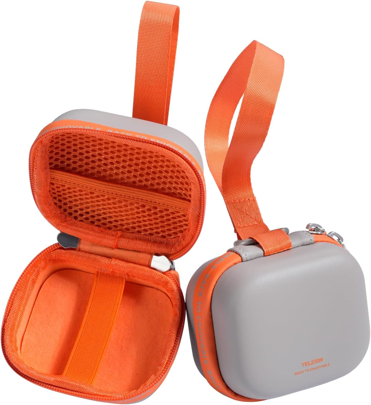 TELESIN Disadv Portable Mini Carrying Case for Hero/Ace Pro/Dji OSMO/360 Cameras, Waterproof Hard Shell Travel Storage Case for Action Cameras and Accessories, Black