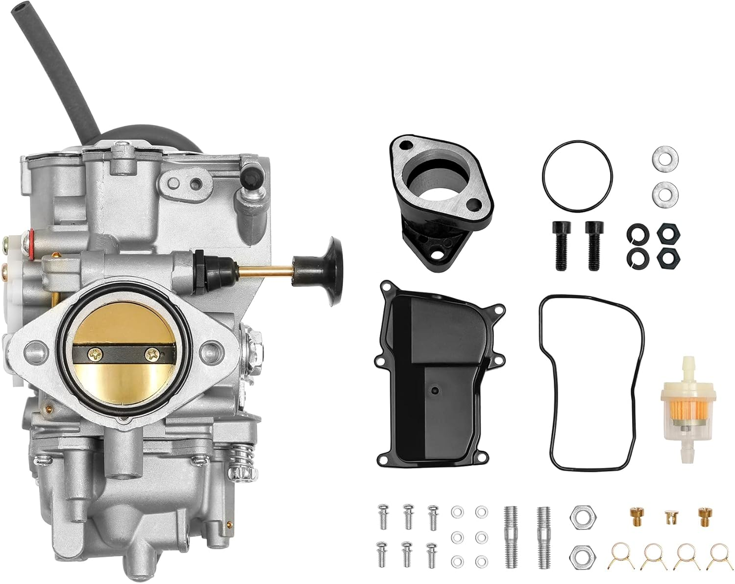 Carburetor Carb for ATV Yamaha 1987-1990 & 1992-1995 Moto-4 350 YFM350 | 1987-2004 Warrior 350 YFM350 | 1987-1998 Big Bear 350 YFM350 | 1996-1998 Kodiak 400 YFM400 | 1995 Wolverine 350 YFM35F