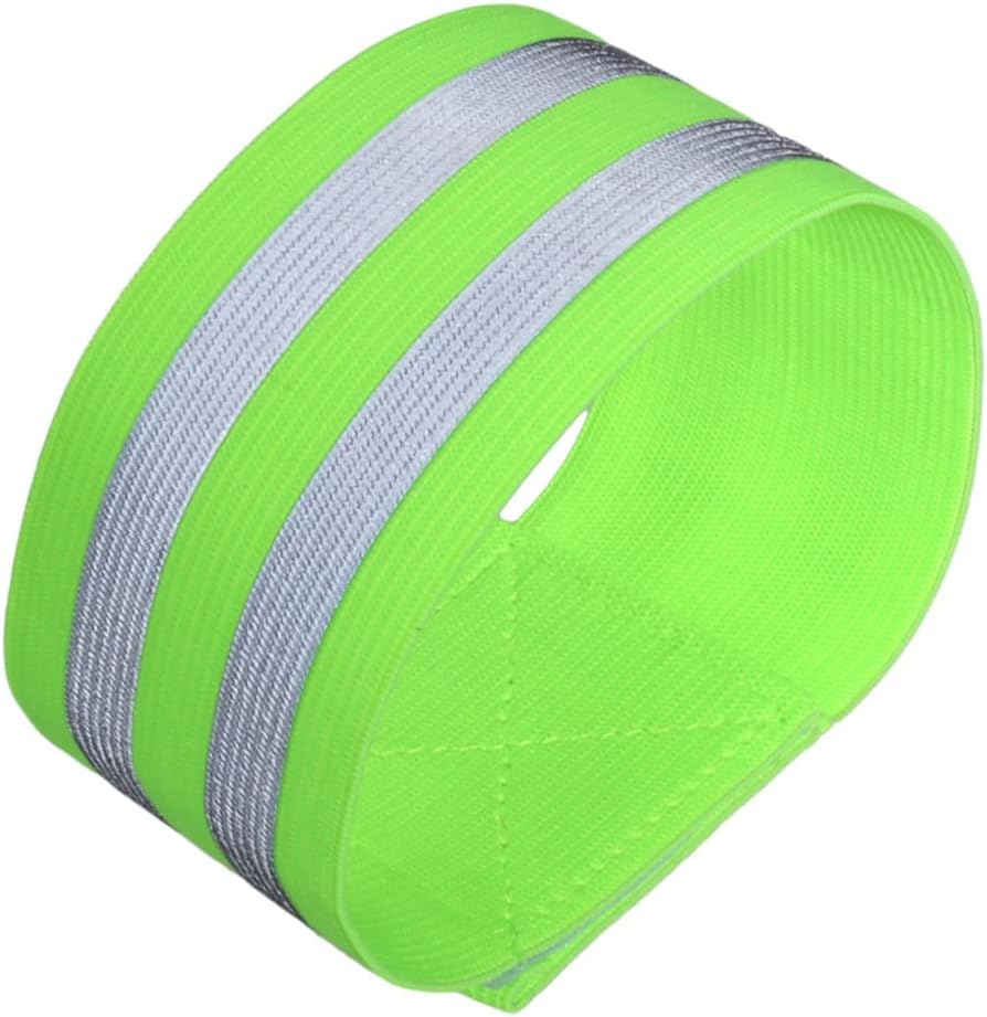 Parliky Reflective Running Gear Armband Elastic Band High Visibility Safety Strap for Men Women Night Running Cycling Walking image number 3