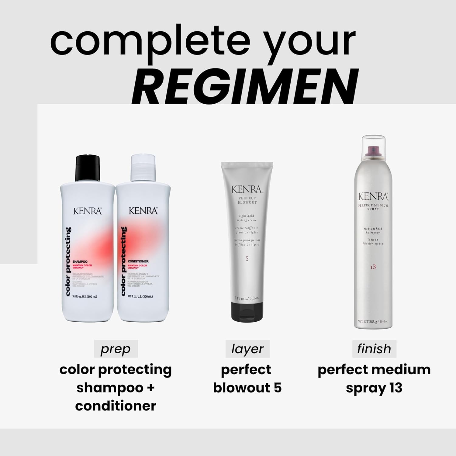 Kenra Professional Perfect Medium Spray 13 50% | Provides Styling Control without Stiffness | Medium Hold | Fast-Drying Formulation | High Shine Finish | All Hair Types | 10 Oz image number 6