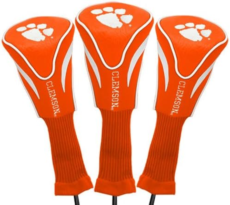 Team Golf NCAA Contour Golf Club Headcovers (3 Count), Numbered 1, 3, & X, Fits Oversized Drivers, Utility, Rescue & Fairway Clubs, Velour Lined for Extra Club Protection image number 4
