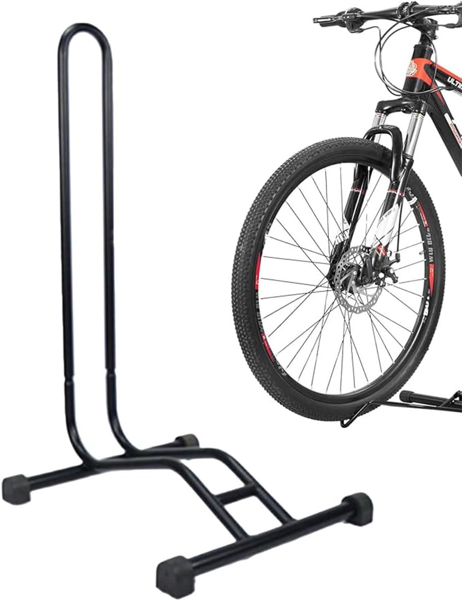 AIMALL Mountain Bike Stand L-Shaped Frame, Road Bicycle Parking Rack, Plug-In Maintenance Display, Easy Setup, Sturdy Metal Construction, No Tools Required image number 4