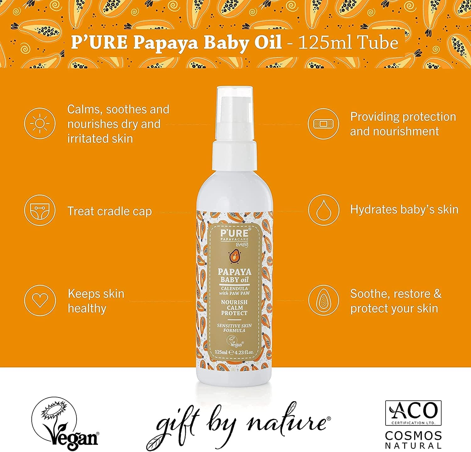 P'URE Papayacare Baby Oil 125 Ml image number 4