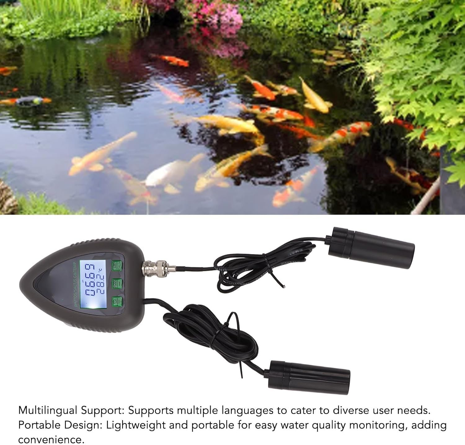 9951W Water Quality Meter 5 in 1 Multi Wifi Continuous PH TDS Salt SG Temp Online Water Quality Tester for Tuya APP (AU Plug) image number 3