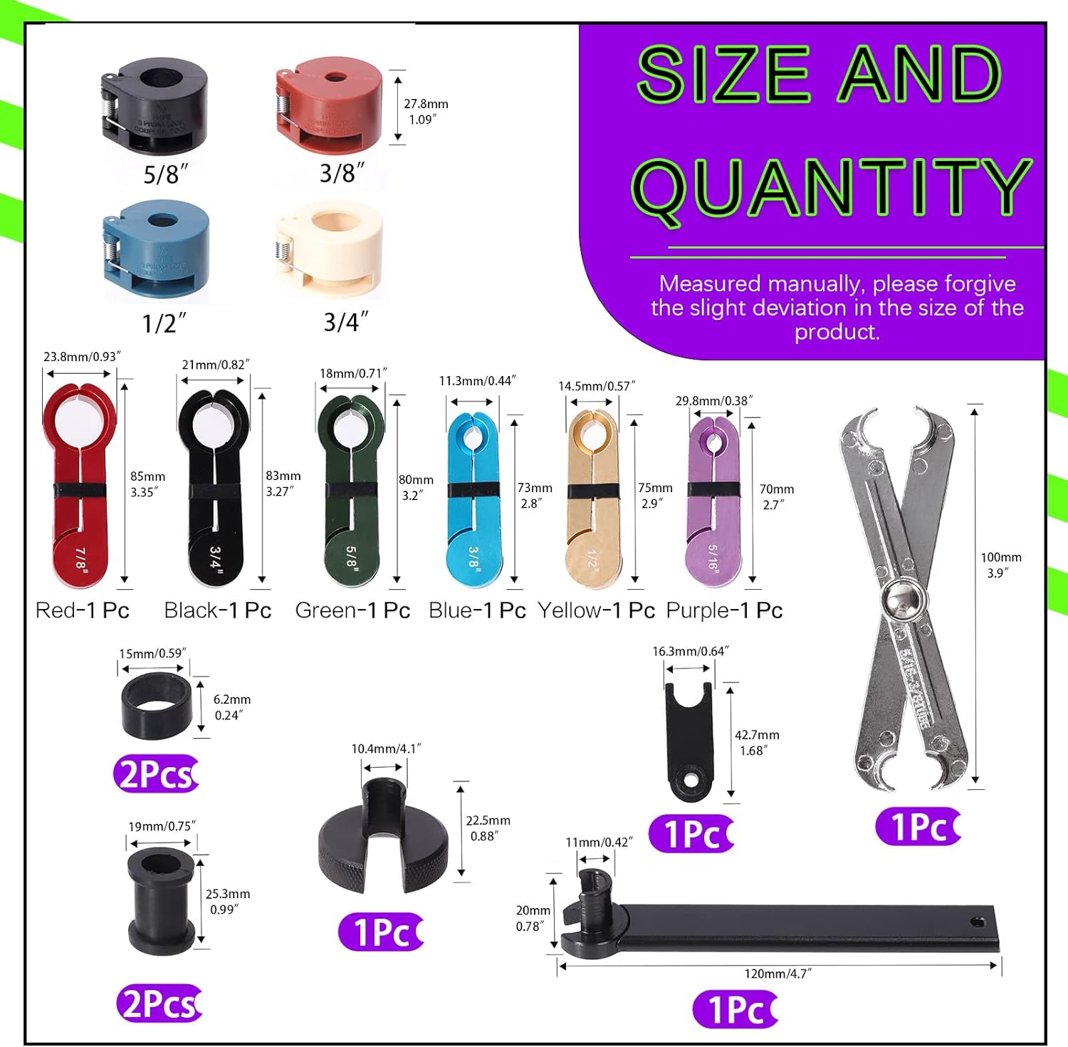 Swpeet 25Pcs Duarble Quick Disconnect Tool Kit, Line Disconnect Tool Set for AC Fuel Line & Transmission Systems Perfect for Fuel Line Automotive Air Conditioner and Transmission Oil Cooler Line image number 4