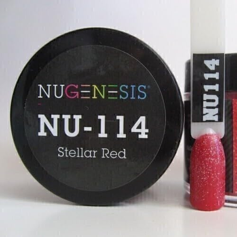 Nugenesis Dipping Powder Nail System Color NU-114 - Stellar Red - 43G