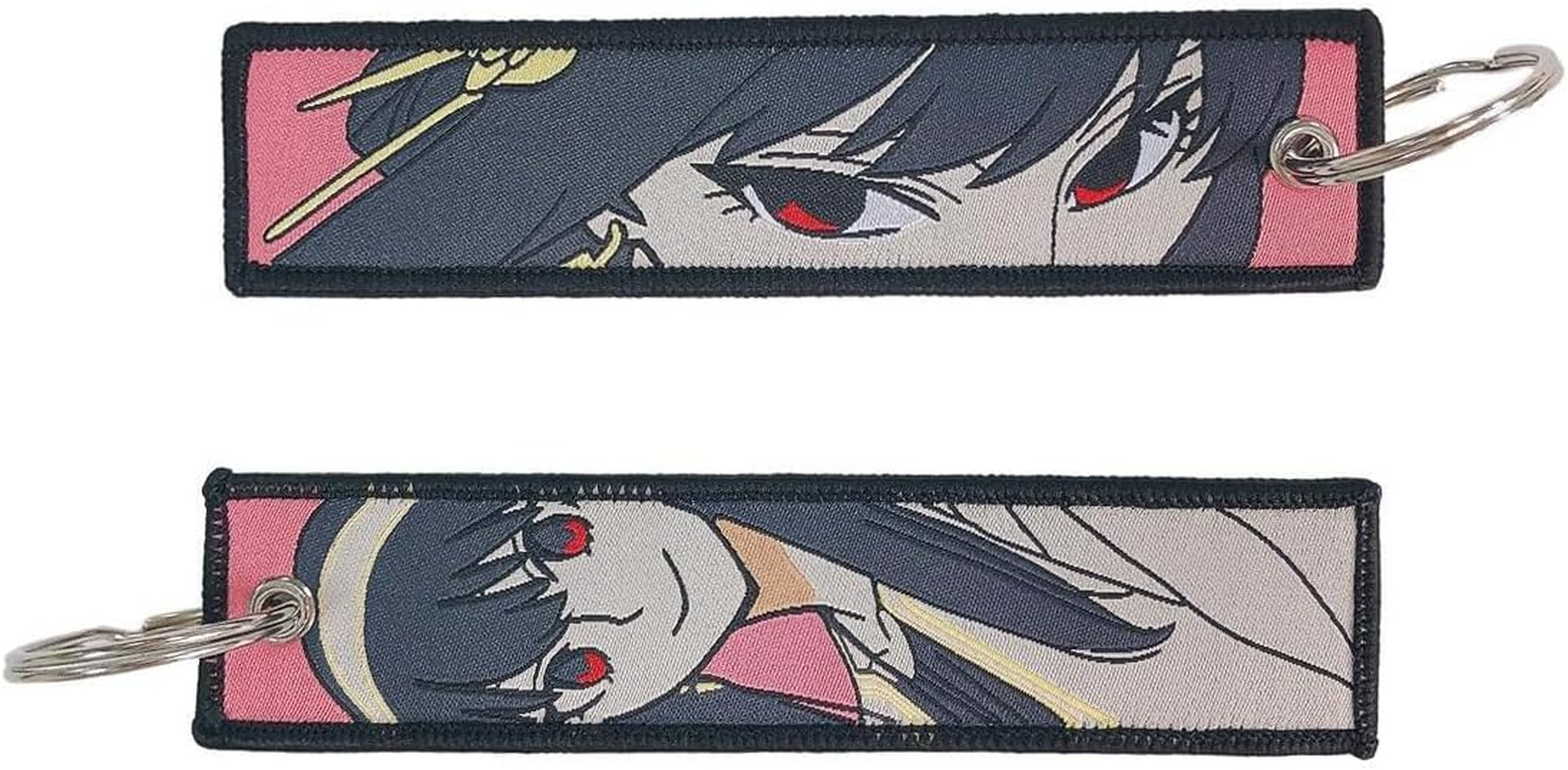 1 Pack Anime Jet Tag Keychain Tag Key Chain Embroidered - EDC for Motorcycles, Scooters,Atv,Car and Anime Gifts