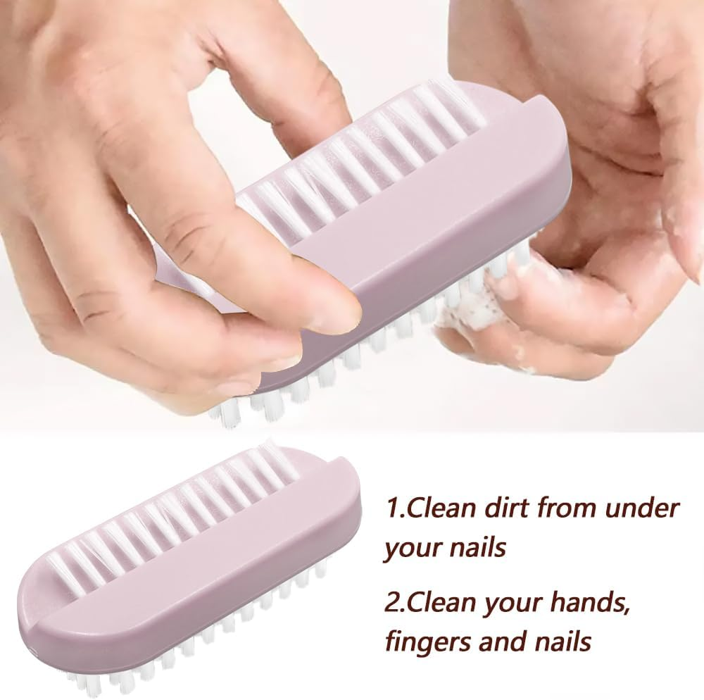 Aoyswuz 5 Pieces Nail Brushes Multicolor, Small Size Plastic Nail Brush Hard Bristles for Toes Nails Hands Cleaning Nail Art image number 6