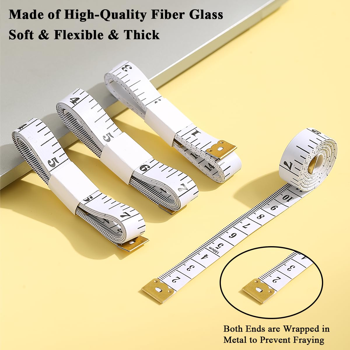 Berglander Tape Measure Body Measuring Tape Set of 4, 60Inch1.5M, Soft Tape Measure, Measurement Tape, Suitable for Body Measurements. image number 4