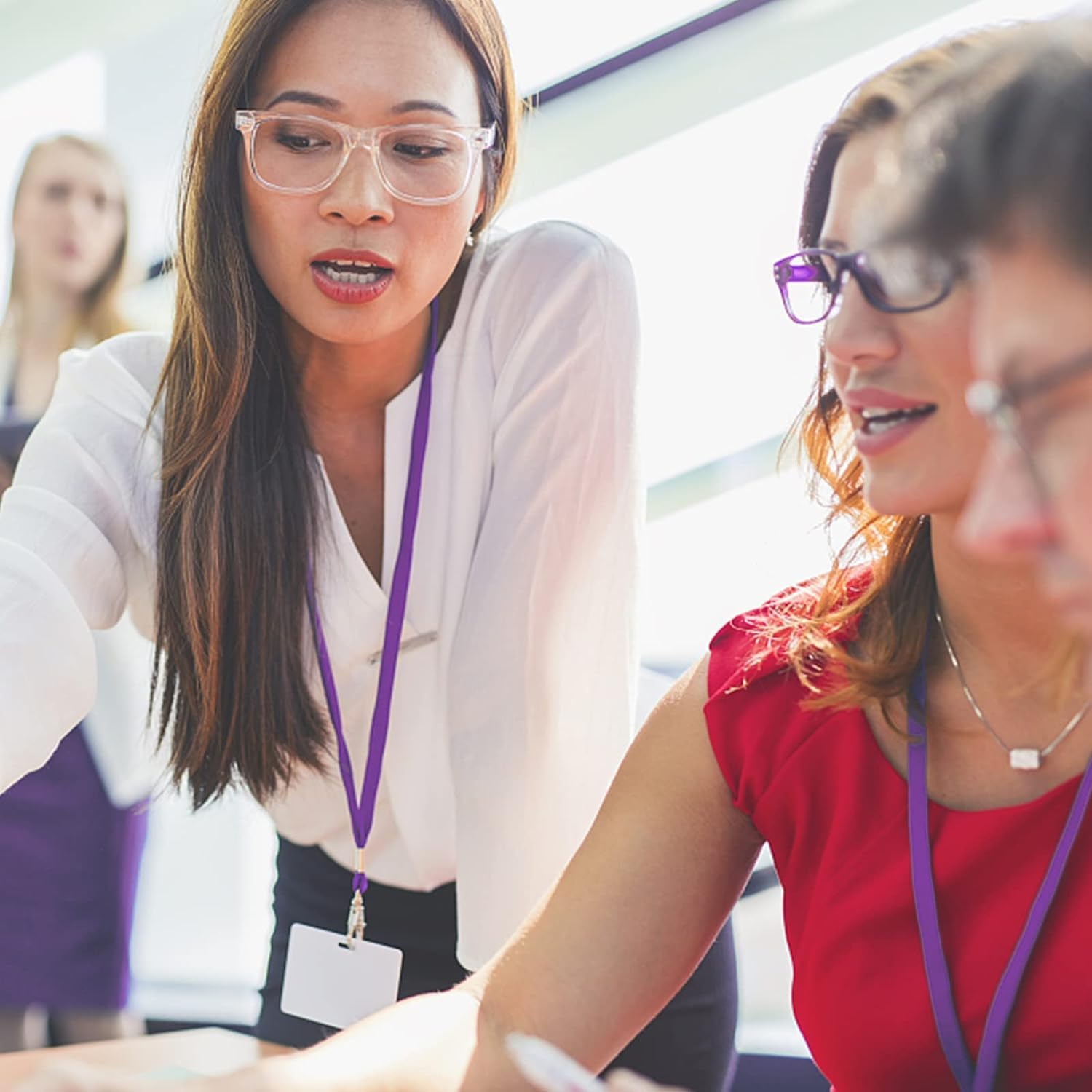 Navy Blue Lanyard Bulk 50 Packs Lanyards for ID Badges,Lanyards with Swivel Hook Clips for Name Tag Lanyard ID Holder image number 4