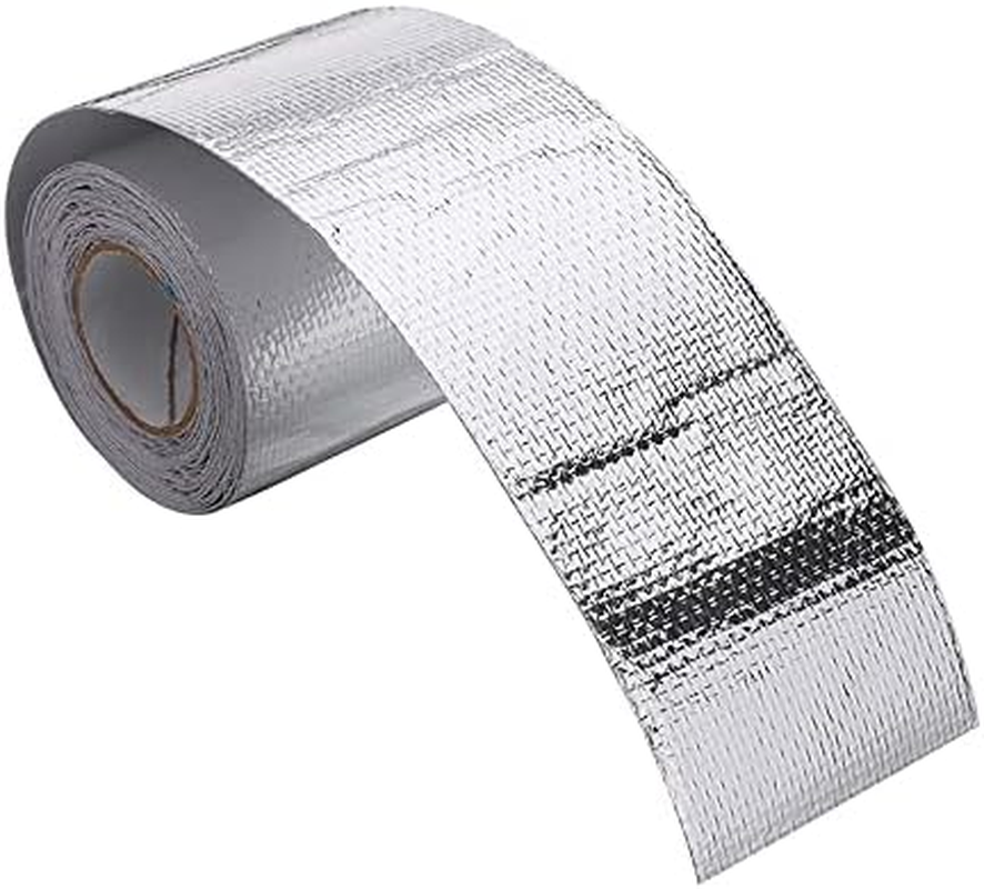 2Pcs 5M Exhaust Heat Tape Manifold Downpipe High Temperature Bandage Tape Silver Adhesive Tape image number 5