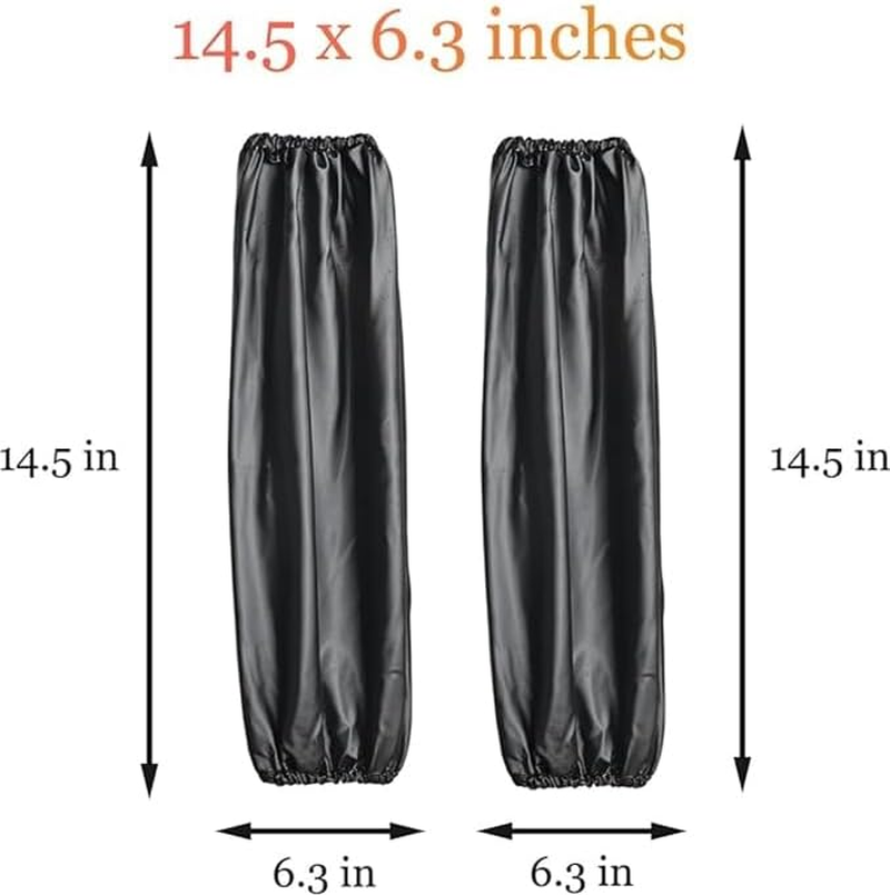 2 Pairs of PU Arm Cover Waterproof Sleeve Protector with Elastic Cuff - Oil Resistant, Acid Resistant image number 6
