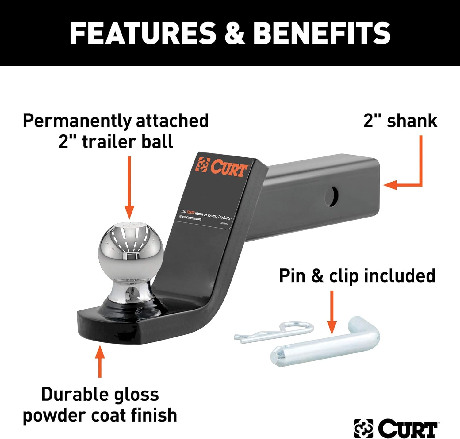 CURT 45154 Fusion Ball Mount