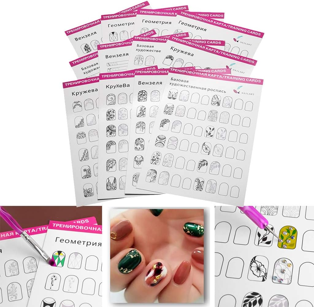 12 Packs Practice Lines Drawing Painting Template Learning Book