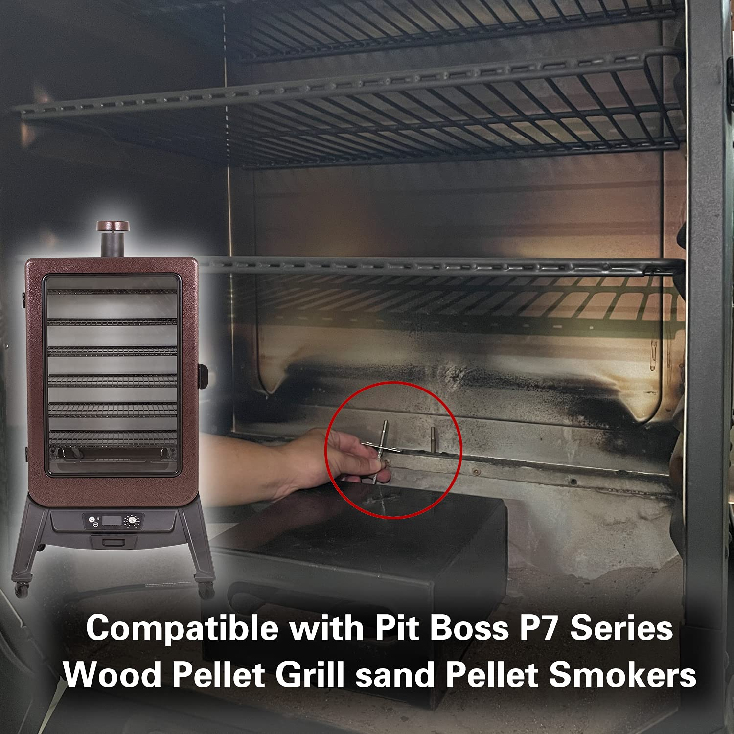 MARS CAMP Replacement for Pit Boss RTD Temperature Probe Sensor, Compatible with Pit Boss 3/4/5/7 Series Vertical Smoker Wood Pellet Grills BBQ, # PB-39P350 image number 3