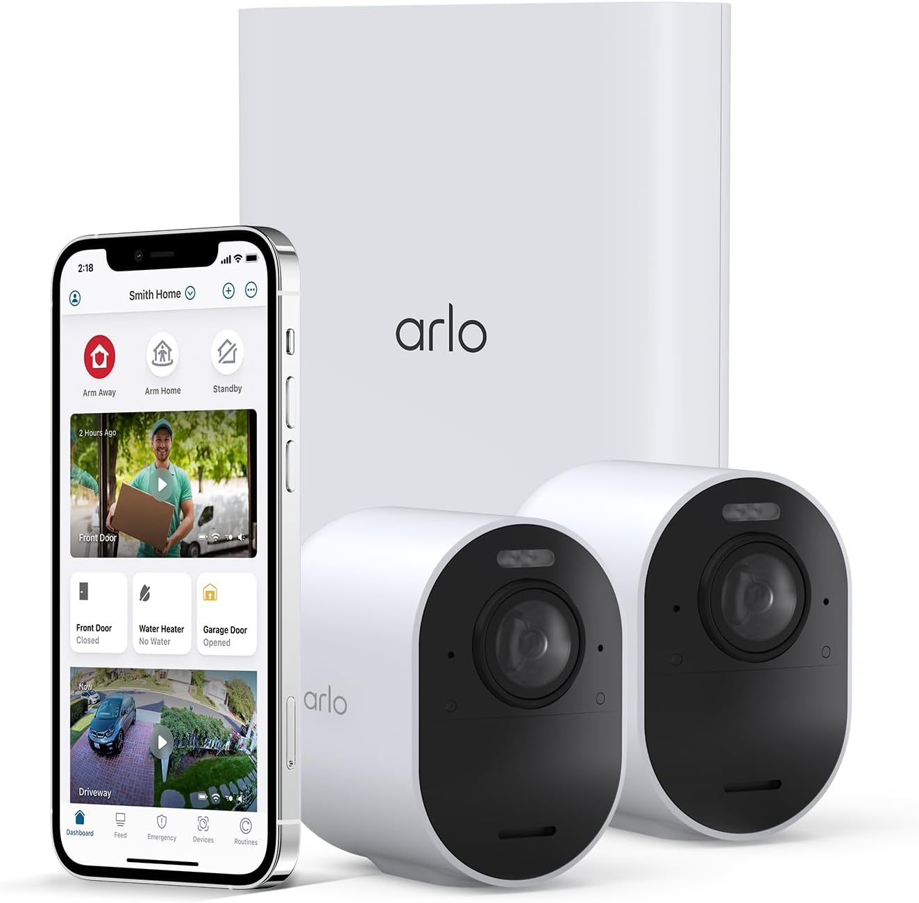 Arlo Technologies Ultra 2 Spotlight Camera Add-On Camera Security System Wire-Free, 4K Video & HDR Colour Night Vision, 2-Way Audio, 6-Month Battery Life Compatible with Alexa White (VMC5040-200AUS) image number 4