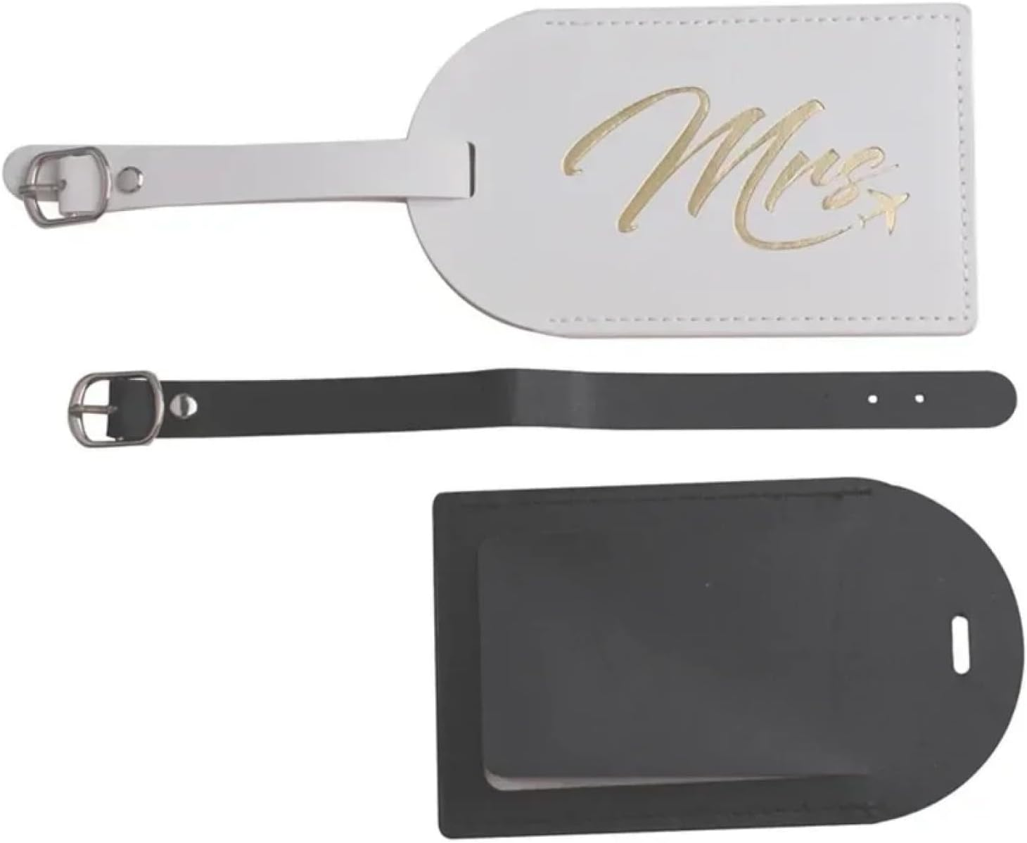 2 PCS Anti-Lost PU Leather Women'S Men'S Luggage Tag Hanging with Name ID Card Suitcase Label Travel Accessories image number 3