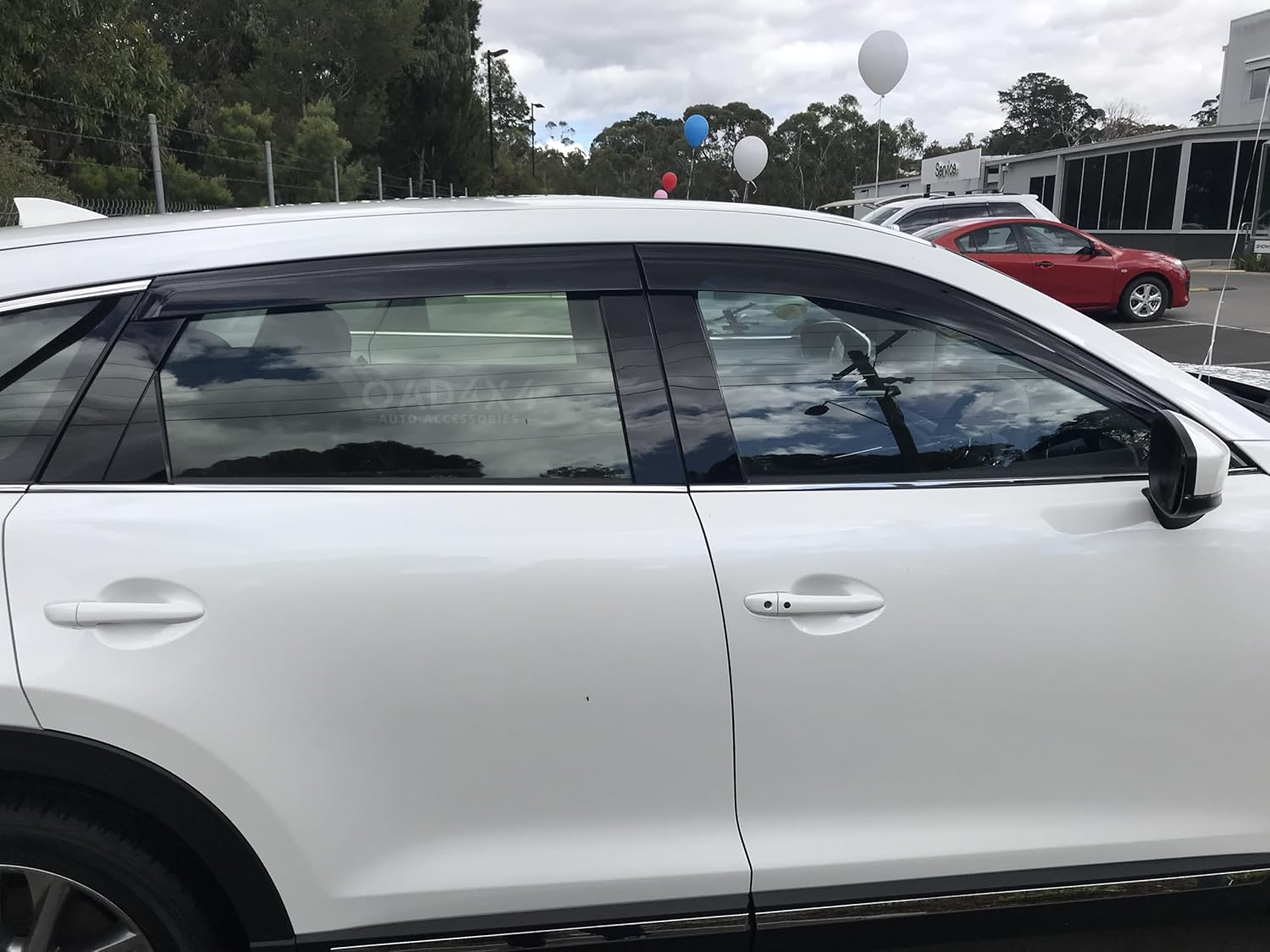 OAD4X4 Weathershields Compatible with Mazda CX9 2016-Onwards, Injection Weather Shields Window Visors Wind Deflectors Sun Rain Guard 4PCS Set