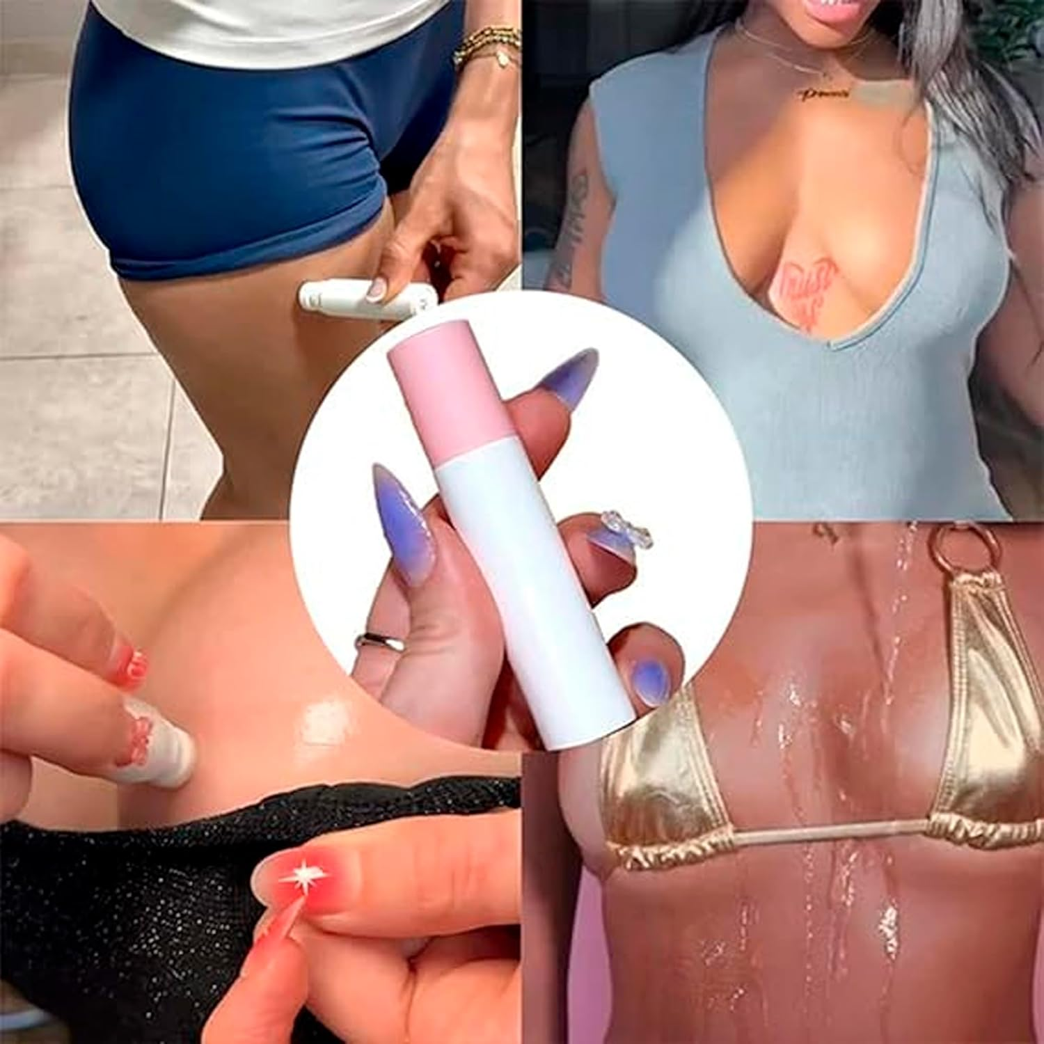 FLYTIN Body, Body Adhesive Glue, Make-Up Skin Glue for Clothes, Sweat Proof & Easily Washable, for Clothes to Stay in Place image number 2