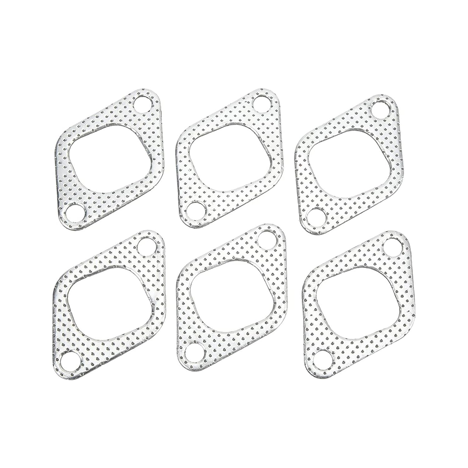 MAX COOL 6Pcs/Set Steel Exhaust Manifold Gaskets Replacement Suitable for GQ GU Nissan Patrol 4.2LT TB42 TD42 image number 1