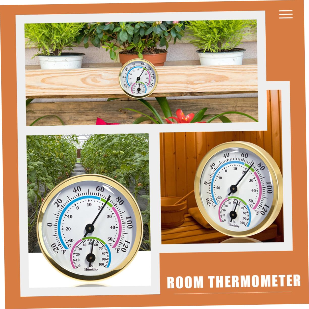 DECHOUS 2Pcs Thermohygrometer Indoor Outdoor Mini Digital Weather Station for Home Office Patio Automatic Measurement image number 5