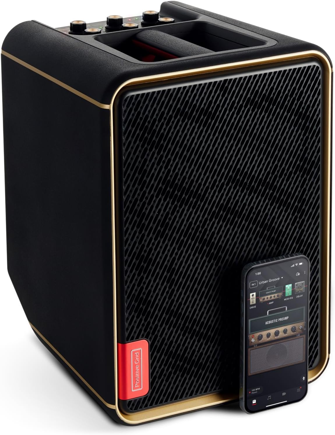 Positive Grid Spark Edge 65W Portable 4-Channel Smart Guitar Amp & PA System with Built-In Looper, AI Features & Smart App for Electric, Acoustic, Bass, Vocals, Keyboards and More image number 3