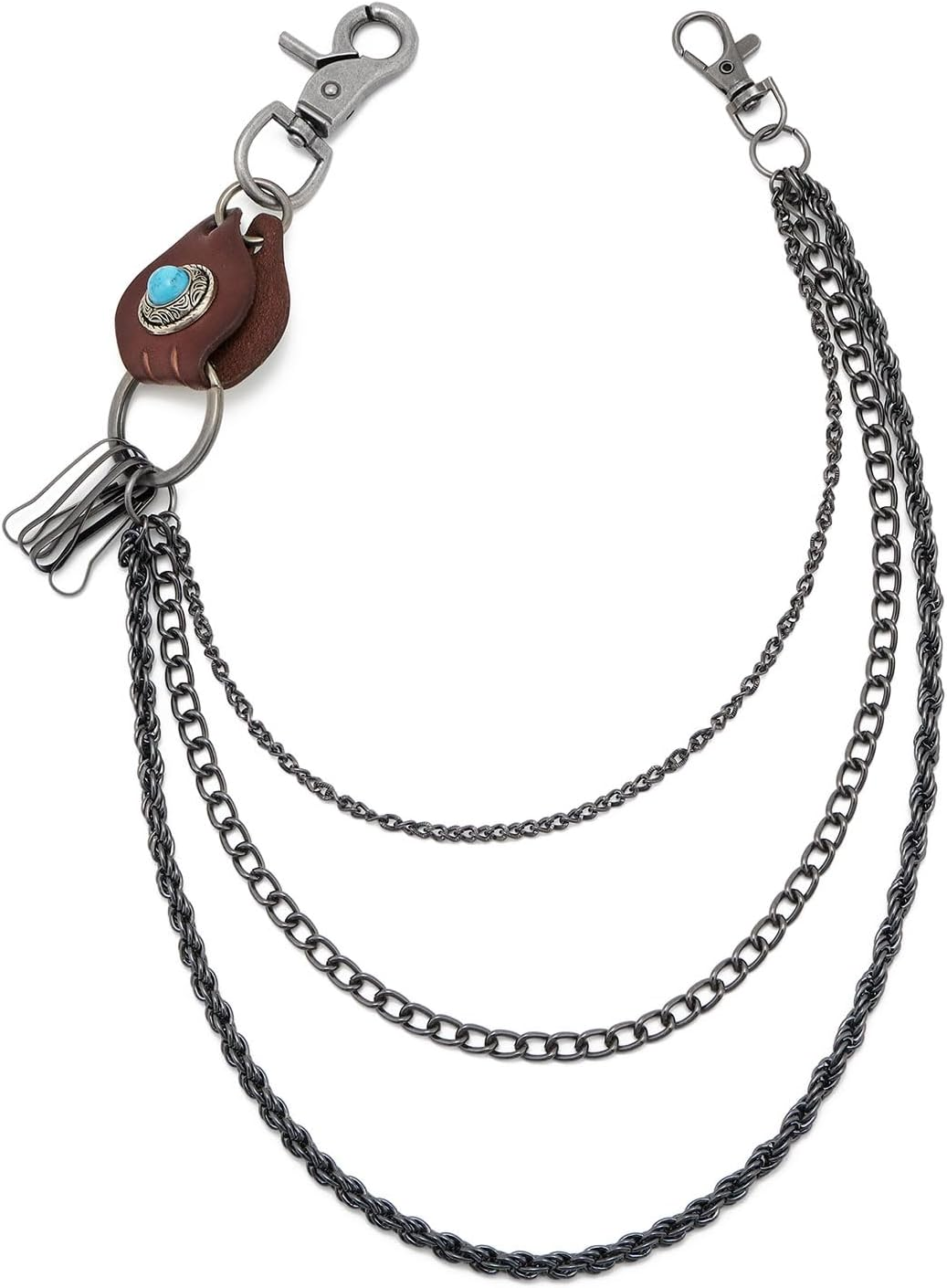 DEVPSISR Wallet Chain,Punk Trousers Pants Chains for Men Women,Pocket Chain Heavy Chain Belt Goth Accessories