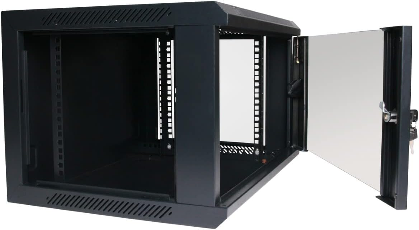 HCC 4RU 19 Inch 450Mm Deep Wall Mount Cabinet Server Rack Data Network Comms 4U 19&rdquo;, Black (RW-4R-450) image number 3