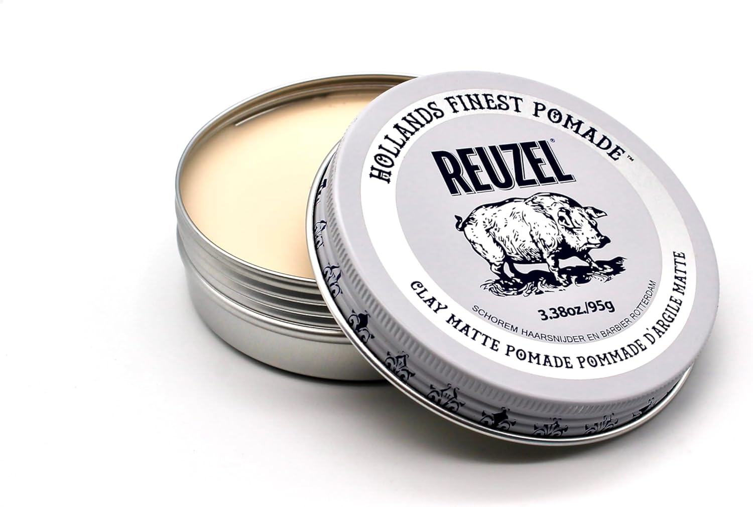 Reuzel Matte Clay Pomade, No Shine Pomade with a Medium Hold for a Natural Style and Finish 3.38Oz/95G image number 3