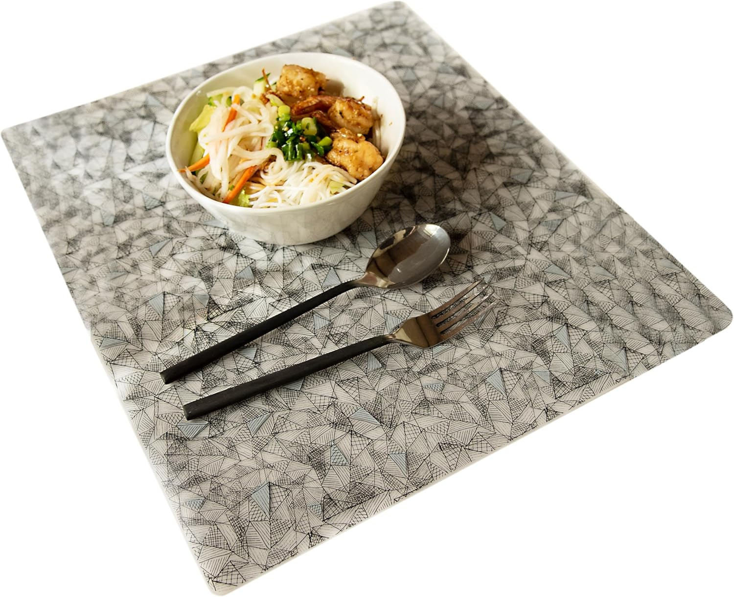 Modern-Twist 100% Plastic Free Silicone Tabletop, Dining, Decoration, Modern Design, Placemat Rectangle, White