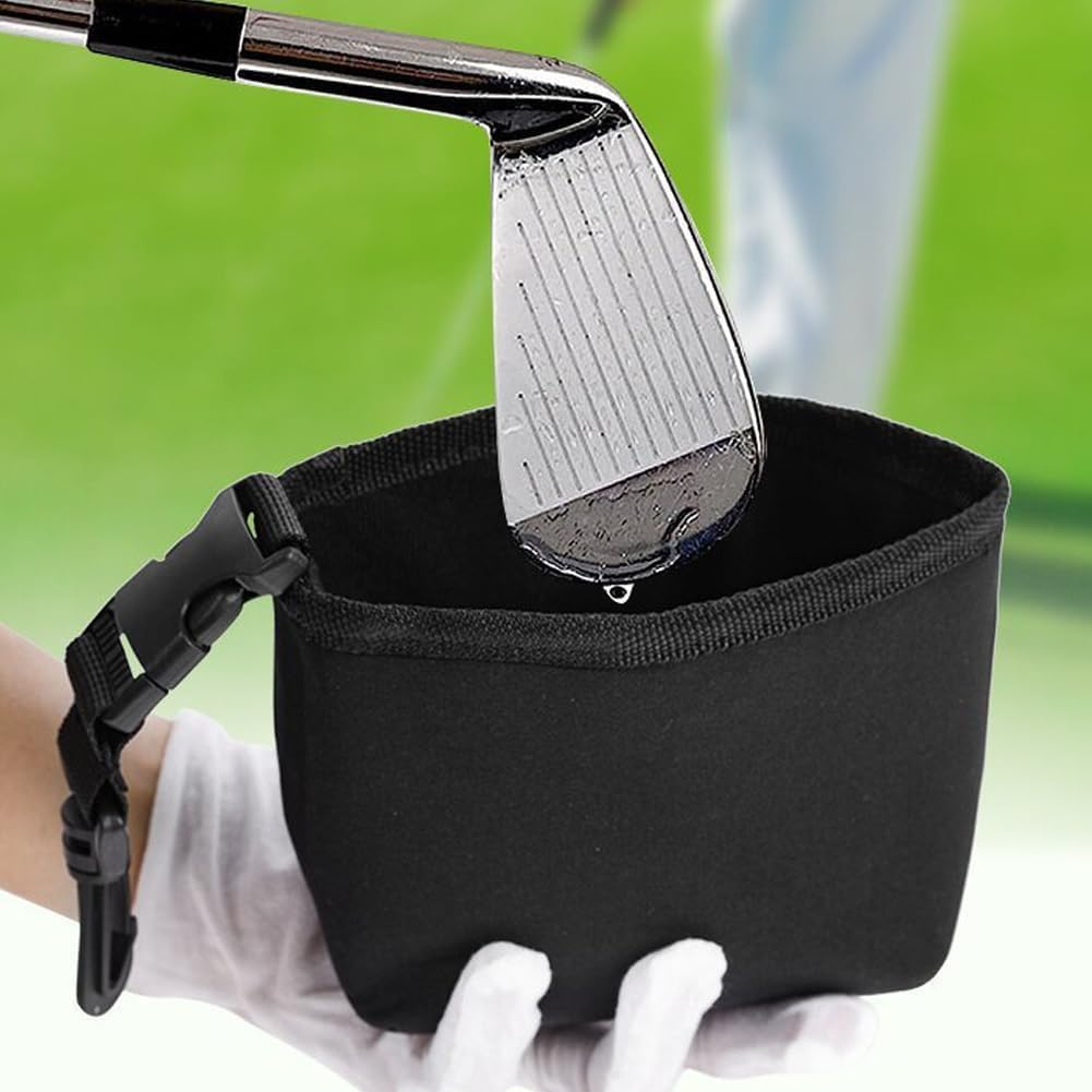 WADY Golf Club Wash Bag Waterproof & Detachable Golf Ball Cleaner Pouch with Lightweight Design Golf Club Cleaning Accessory for Clubs & Balls image number 4
