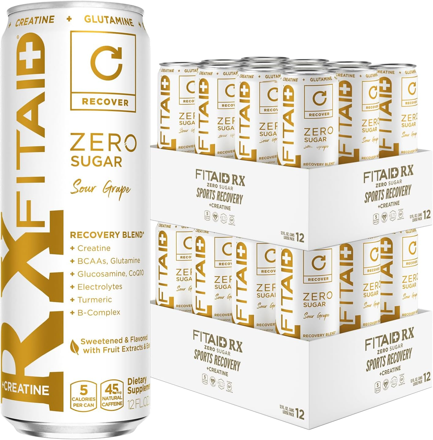 FITAID ENERGY, 105Mg Natural Caffeine, Keto, Mango Sorbet, Optimum Performance Formula: Paleo, Vegan & Gluten-Free 355Ml Cans (Pack of 24) image number 4